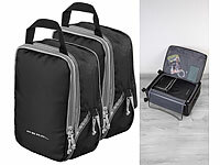 PEARL 2er-Set Kompressions-Packtaschen für Handgepäck, Größe M, 30x20x11 cm