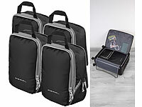 PEARL 4er-Set Kompressions-Packtaschen für Handgepäck, Größe M, 30x20x11 cm