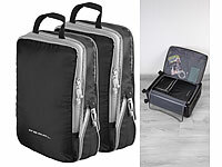 PEARL 2er-Set Kompressions-Packtaschen für Handgepäck, Größe L, 37x27x7 cm