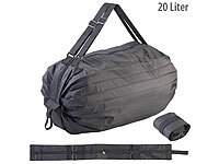 PEARL Leichte Falt-Reisetasche aus Polyester, 20 Liter, mit 50-cm-Tragegurt