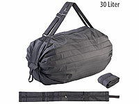 PEARL Leichte Falt-Reisetasche aus Polyester, 30 Liter, mit 68-cm-Tragegurt