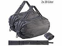 PEARL 2er Set Leichte Falt-Reisetasche aus Polyester, 20 L, 50-cm-Tragegurt