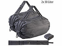 PEARL 2er Set Leichte Falt-Reisetasche aus Polyester, 30 L, mit 68-cm-Trageg