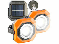 PEARL Akku LED, Akku-LED-Arbeitsleuchte, Camping-Light Solar LED