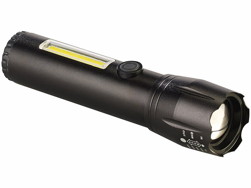 ; LED-Taschenlampen mit Arbeitsleuchte 